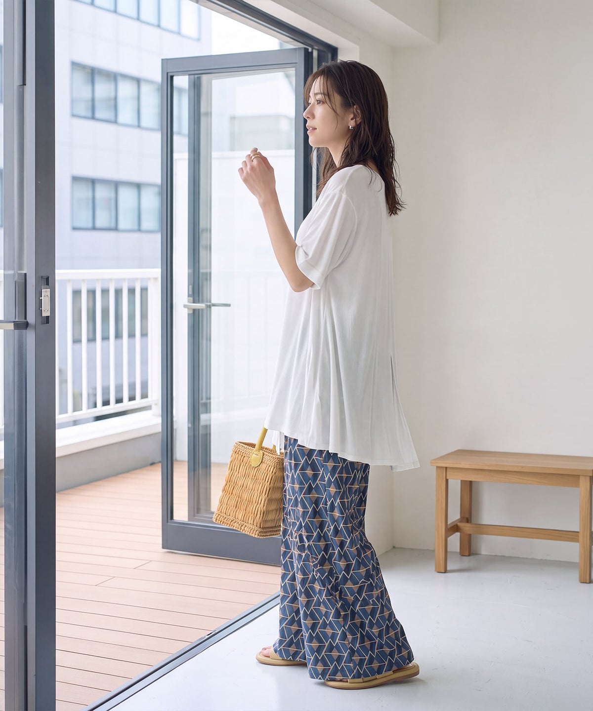 着用イメージ 163cm　ホワイト