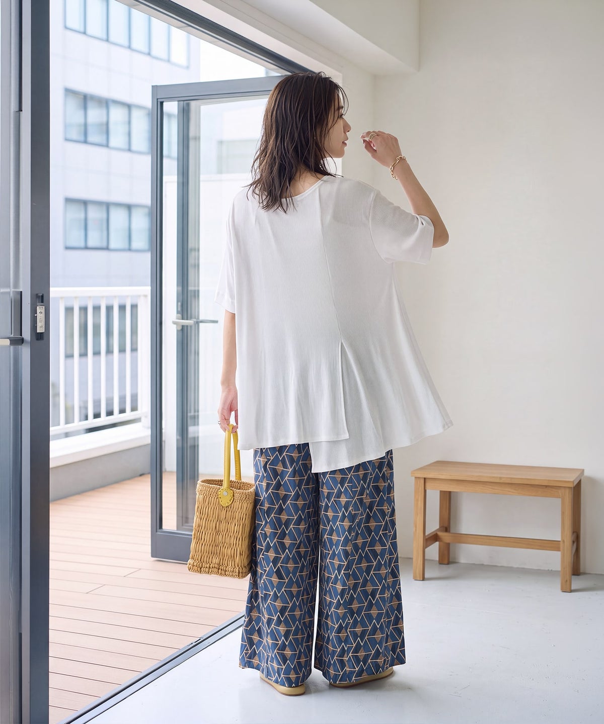 着用イメージ 163cm　ホワイト