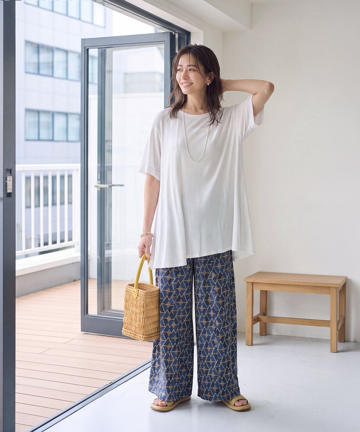 着用イメージ 163cm　ホワイト