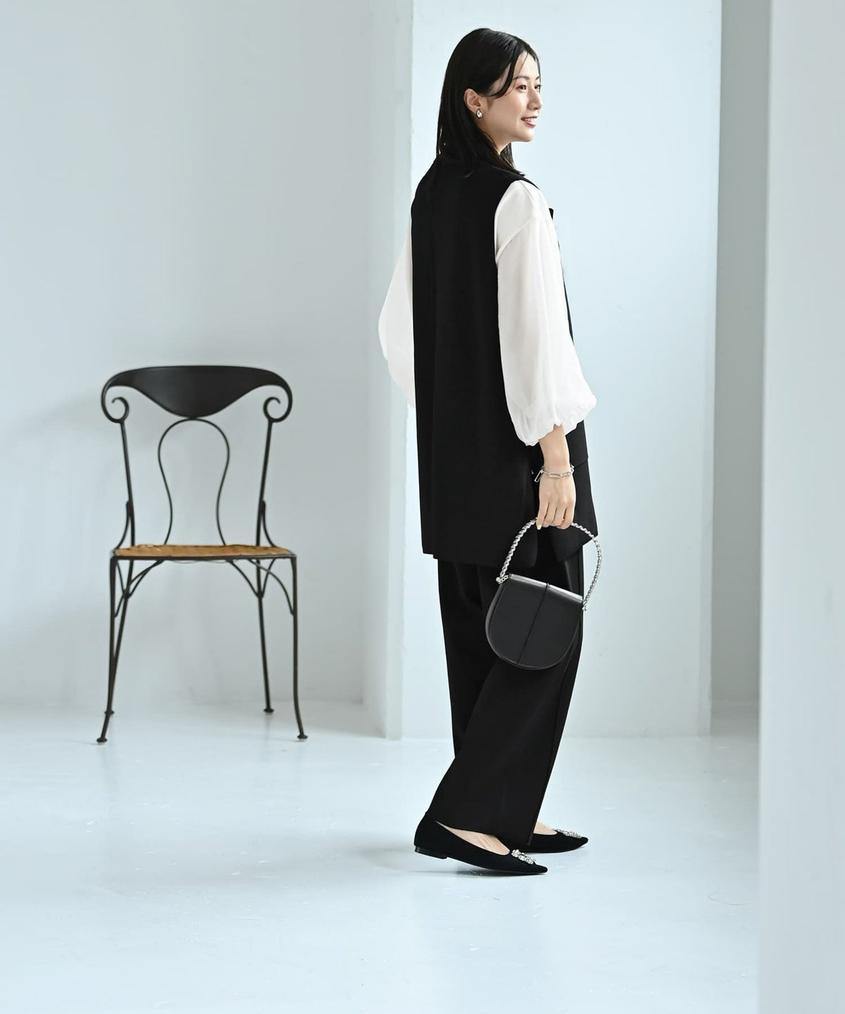 着用イメージ 172cm ブラック