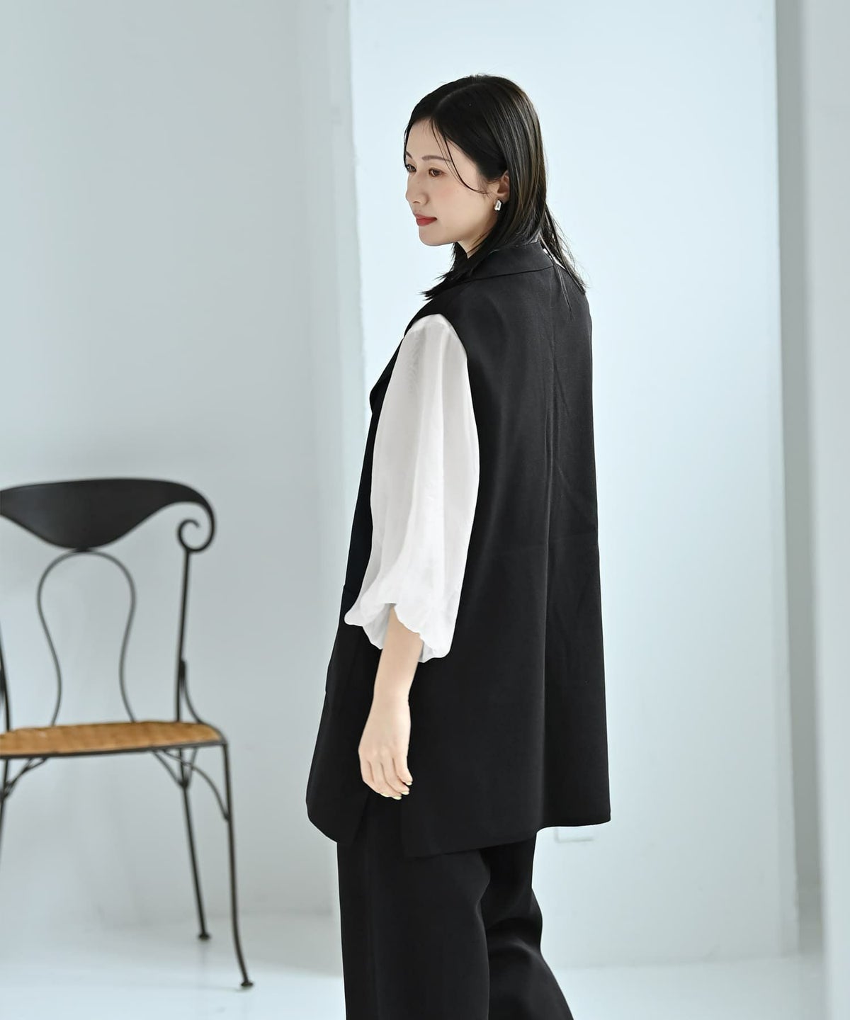 着用イメージ 172cm ブラック