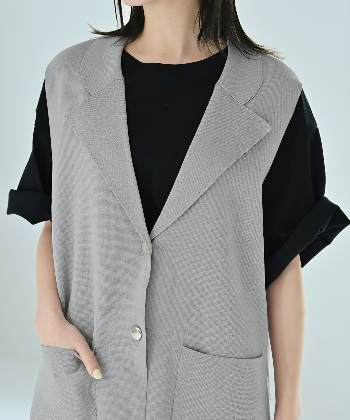 着用イメージ 172cm グレー