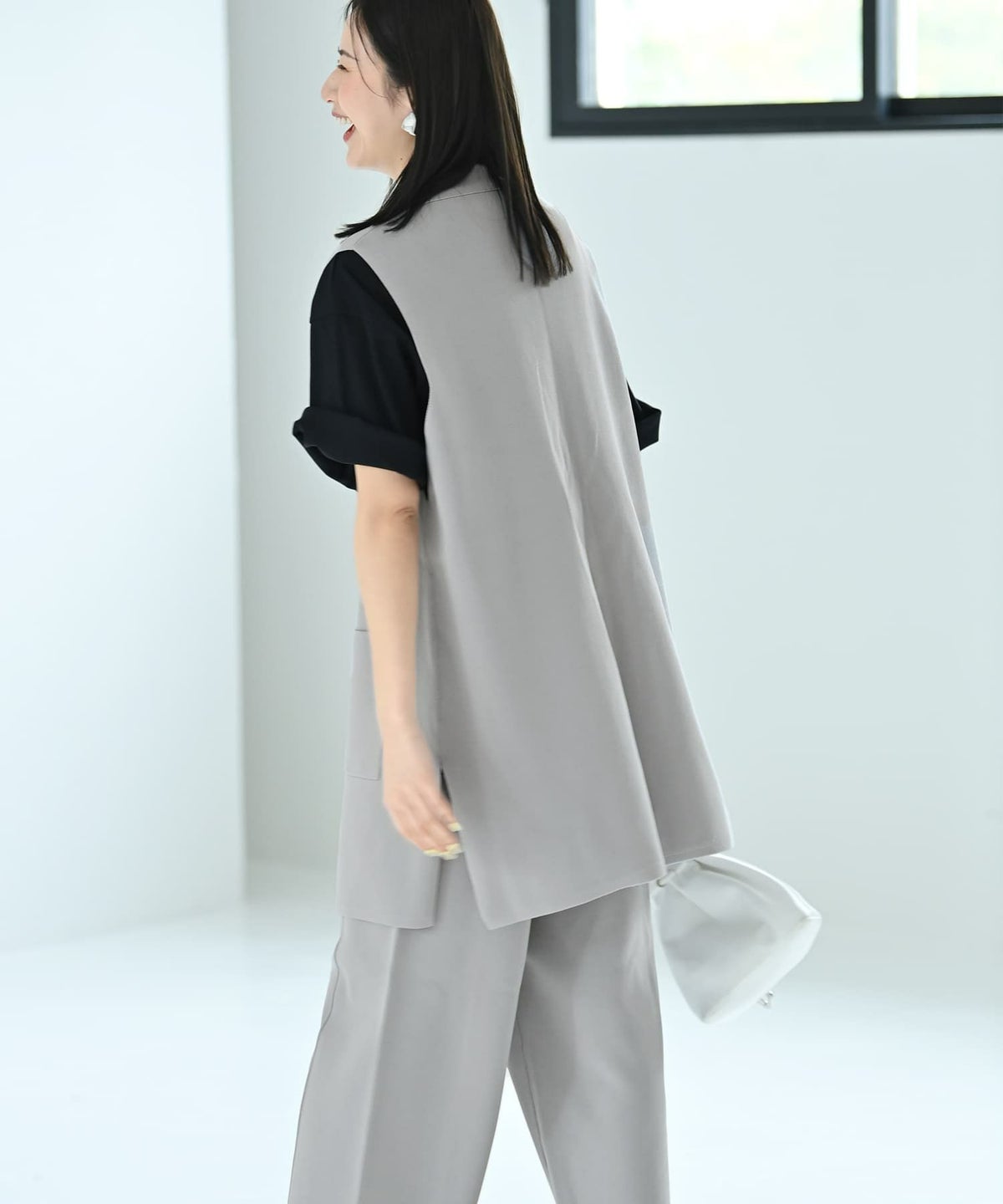 着用イメージ 172cm グレー