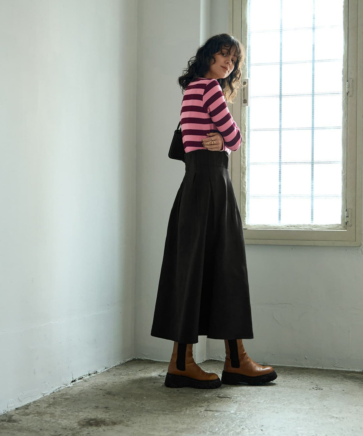 着用イメージ 167cm ブラック