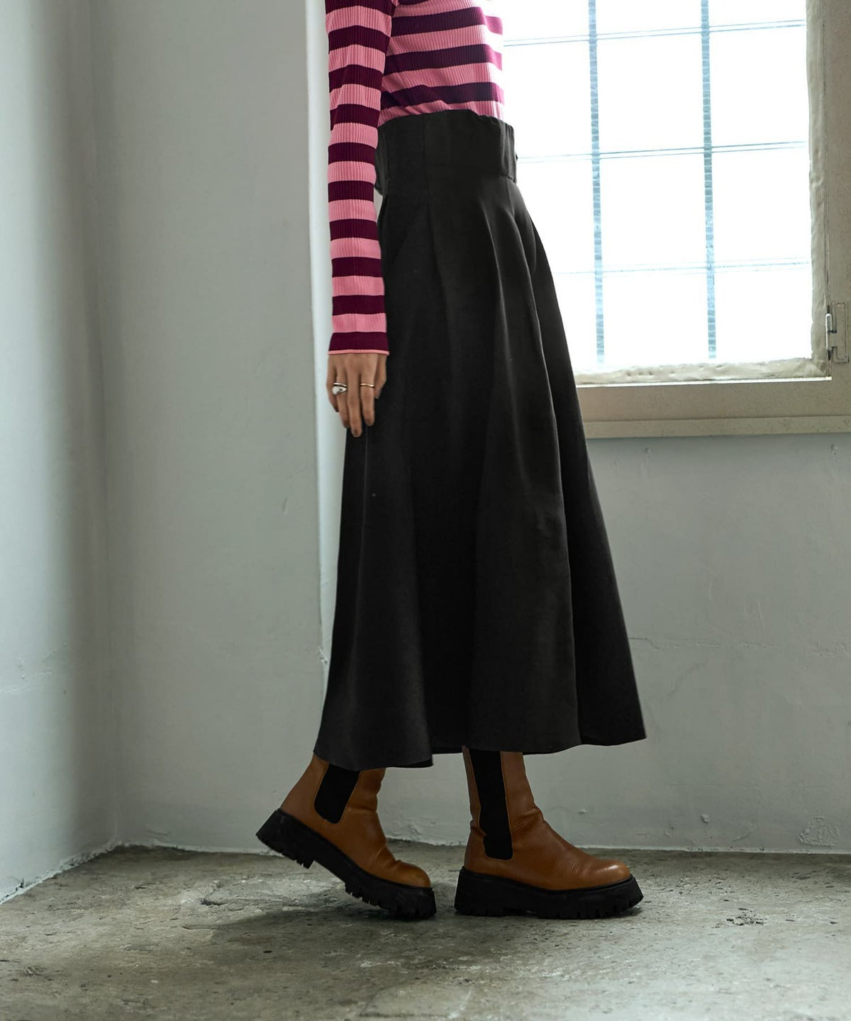 着用イメージ 167cm ブラック