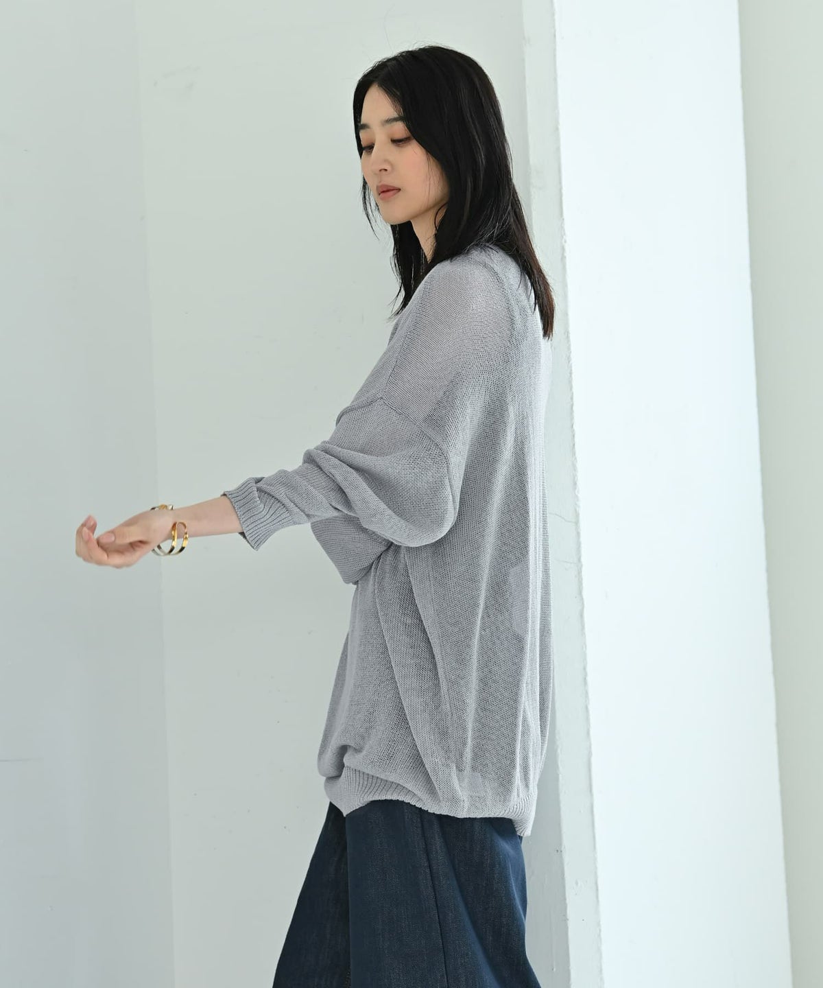 着用イメージ 170cm グレー