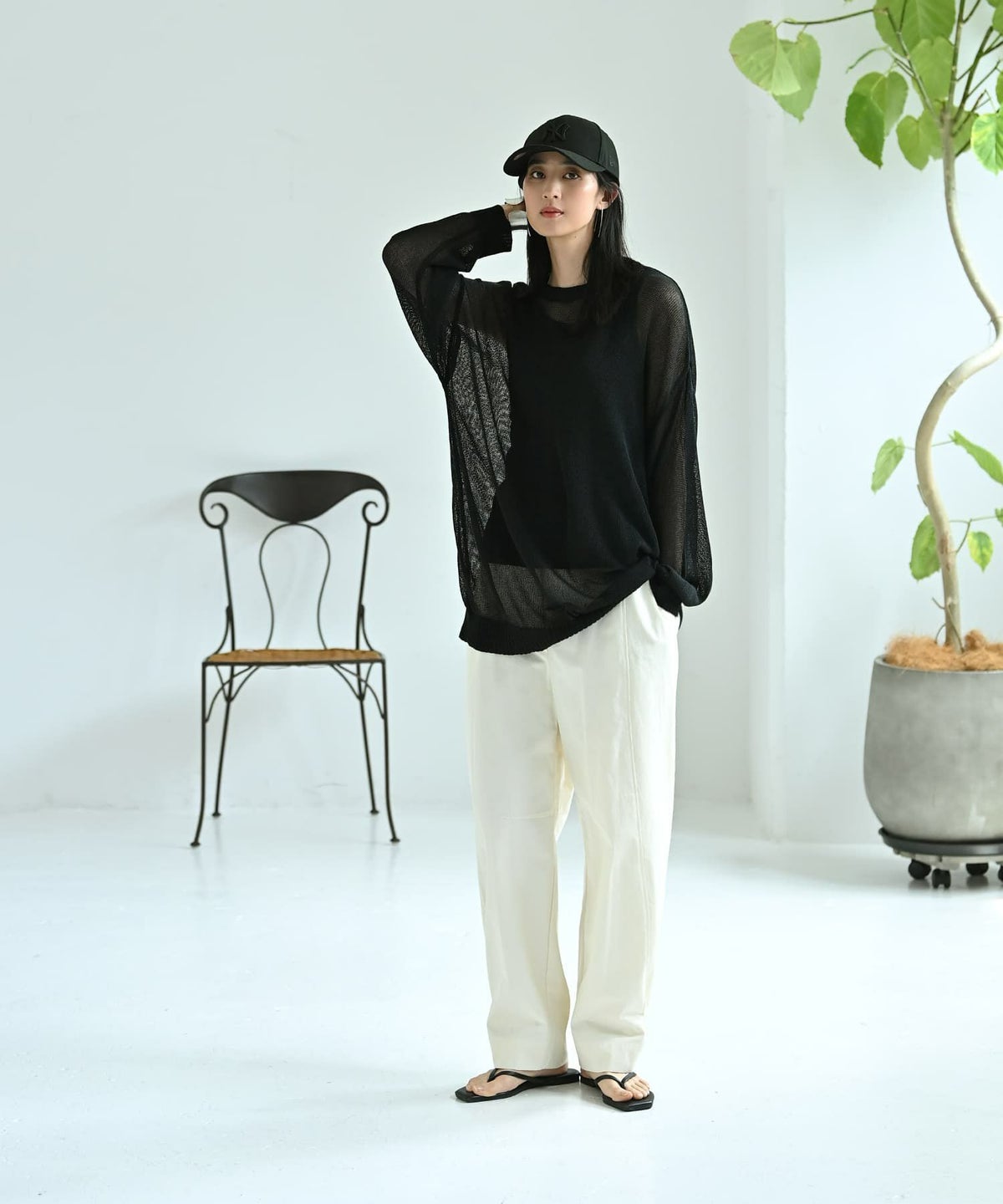 着用イメージ 170cm ブラック