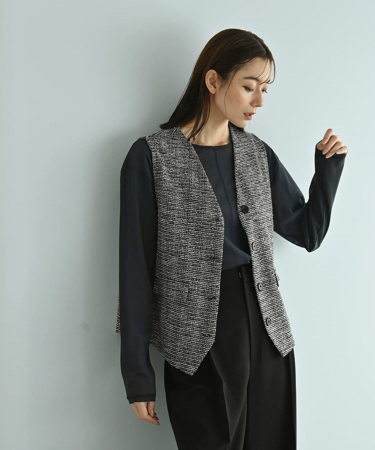 着用イメージ 170cm ブラック