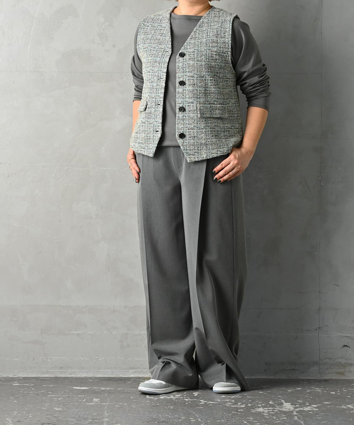 着用イメージ 163cm ブルー