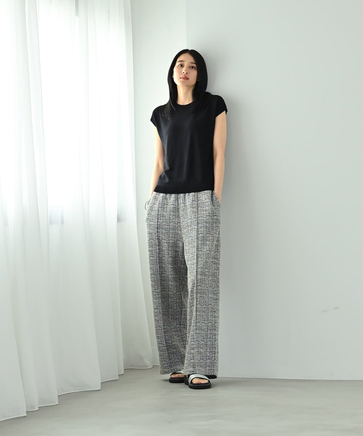 着用イメージ 170cm ブルー