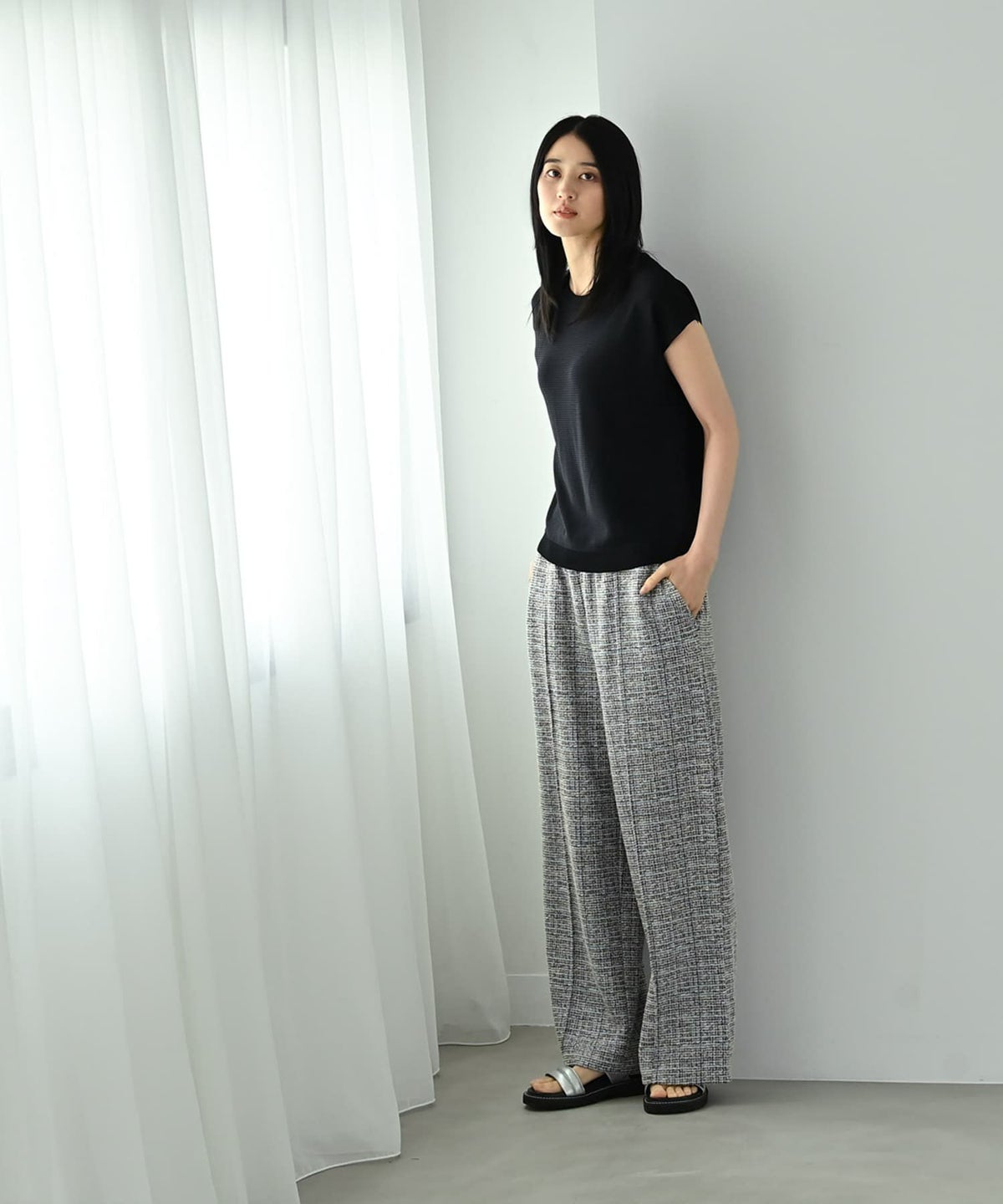 着用イメージ 170cm ブルー