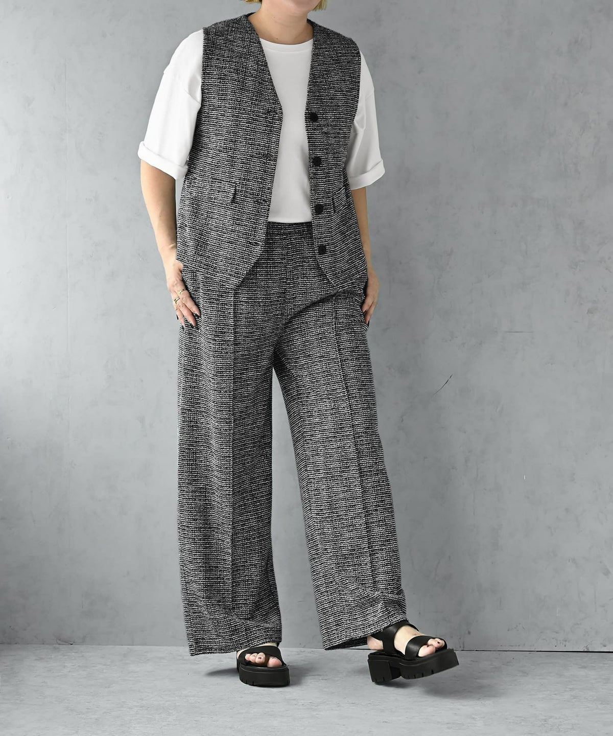 着用イメージ 163cm ブラック