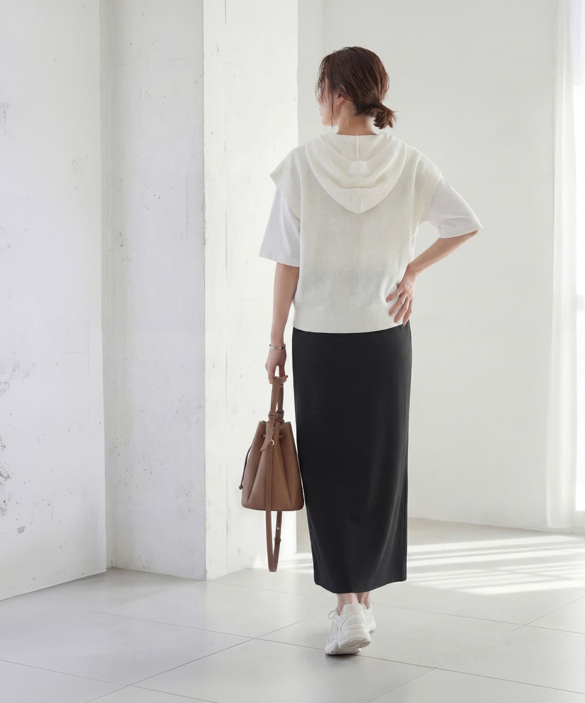 着用イメージ 163cm ホワイト