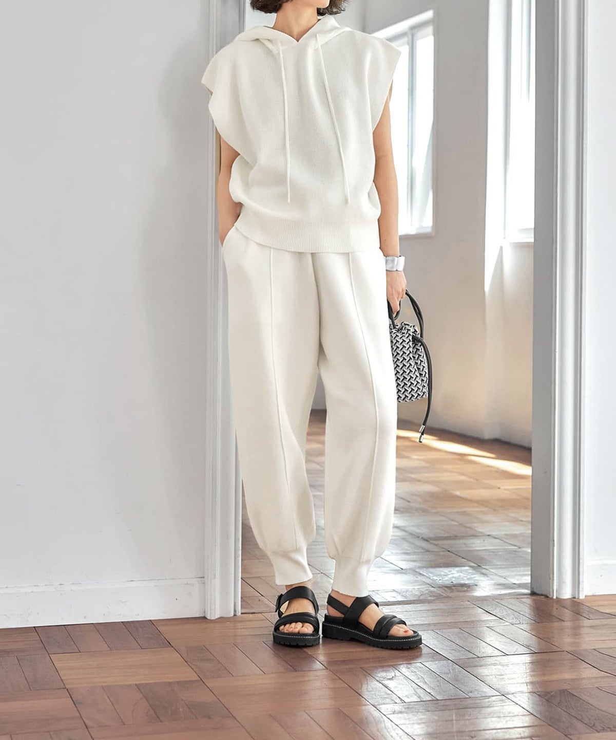 着用イメージ 163cm ホワイト