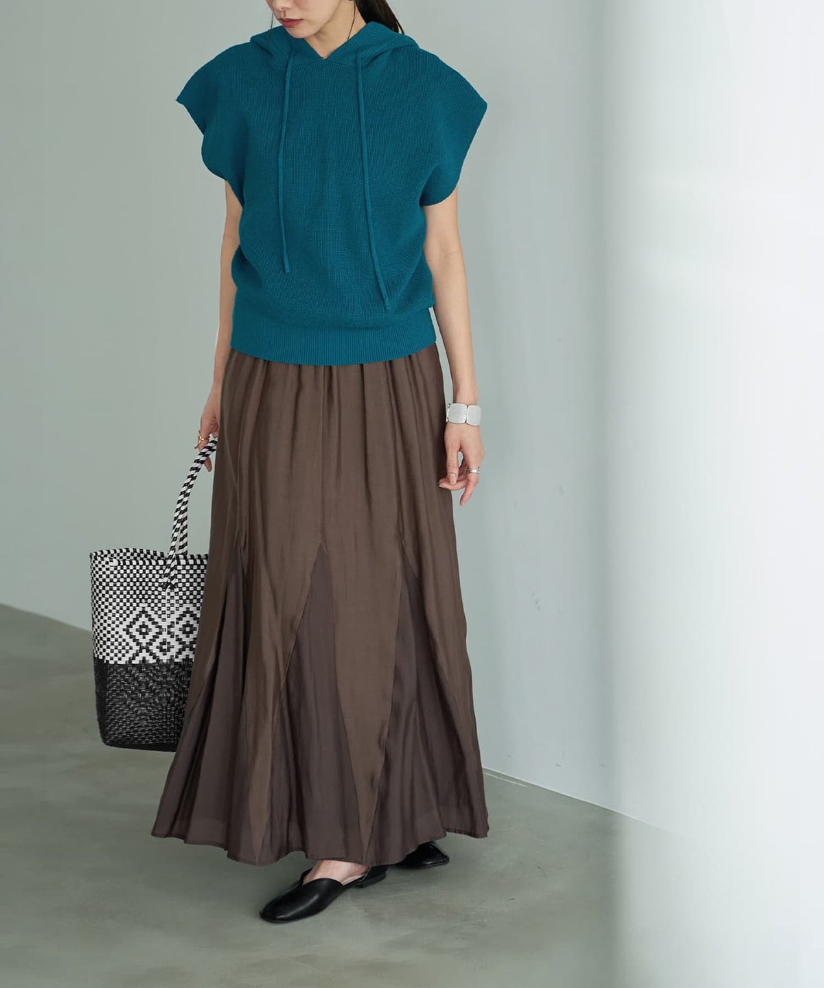 着用イメージ 165cm シアン