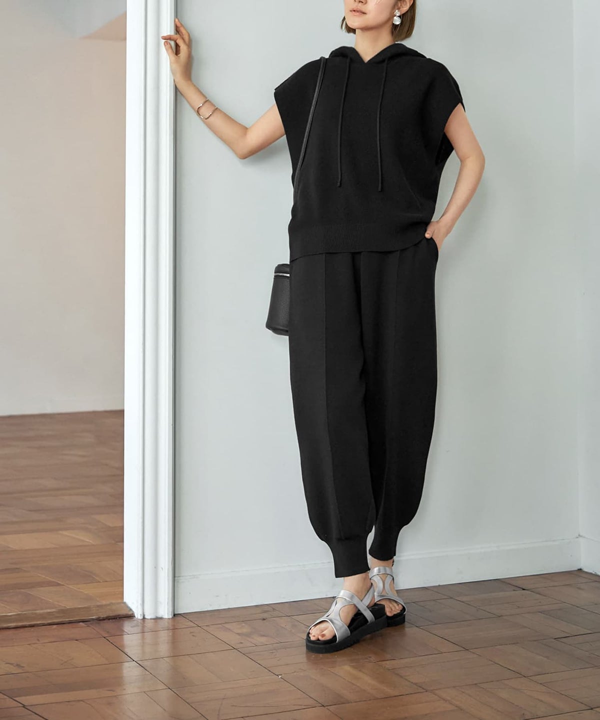 着用イメージ 166cm ブラック