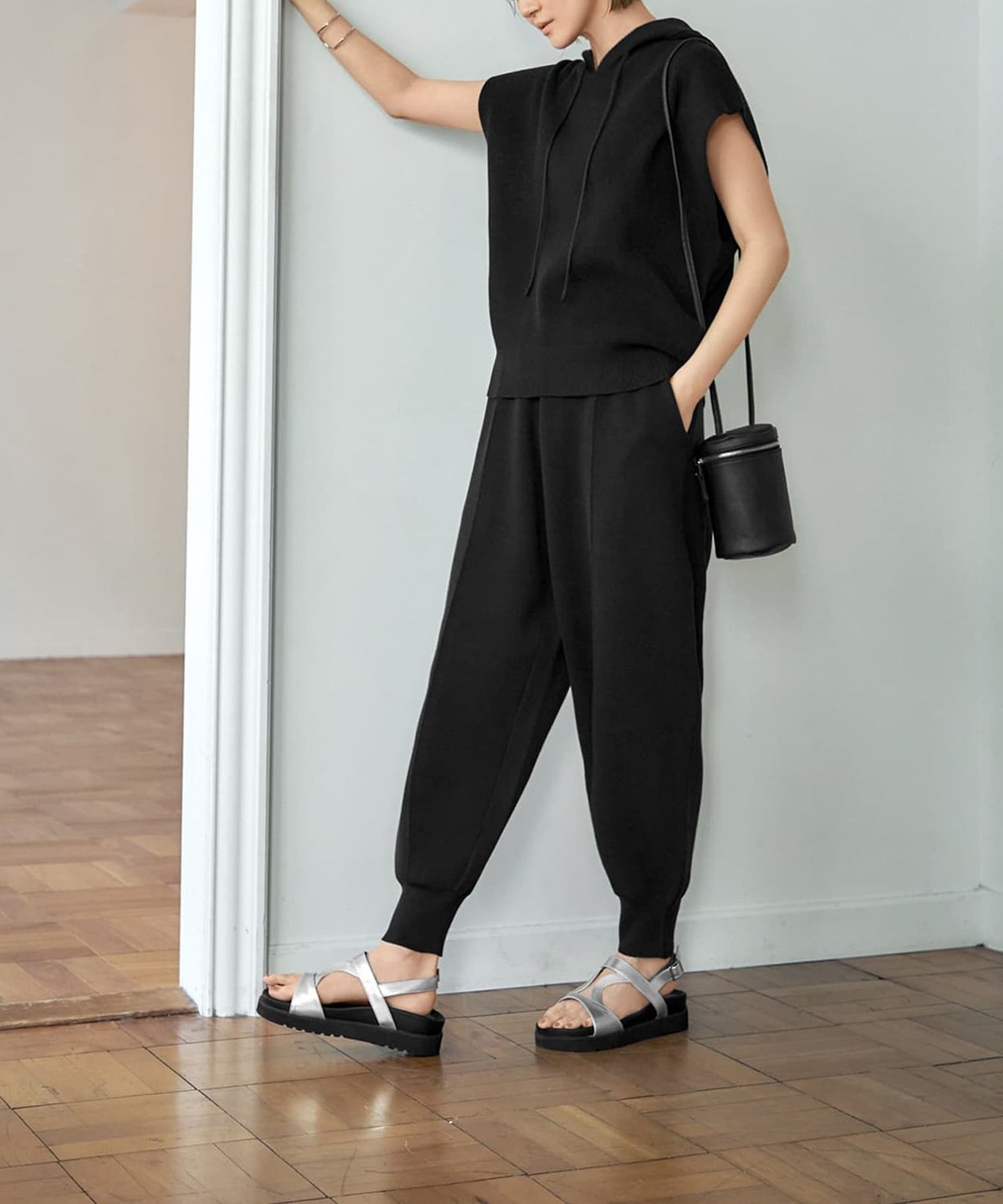 着用イメージ 166cm ブラック