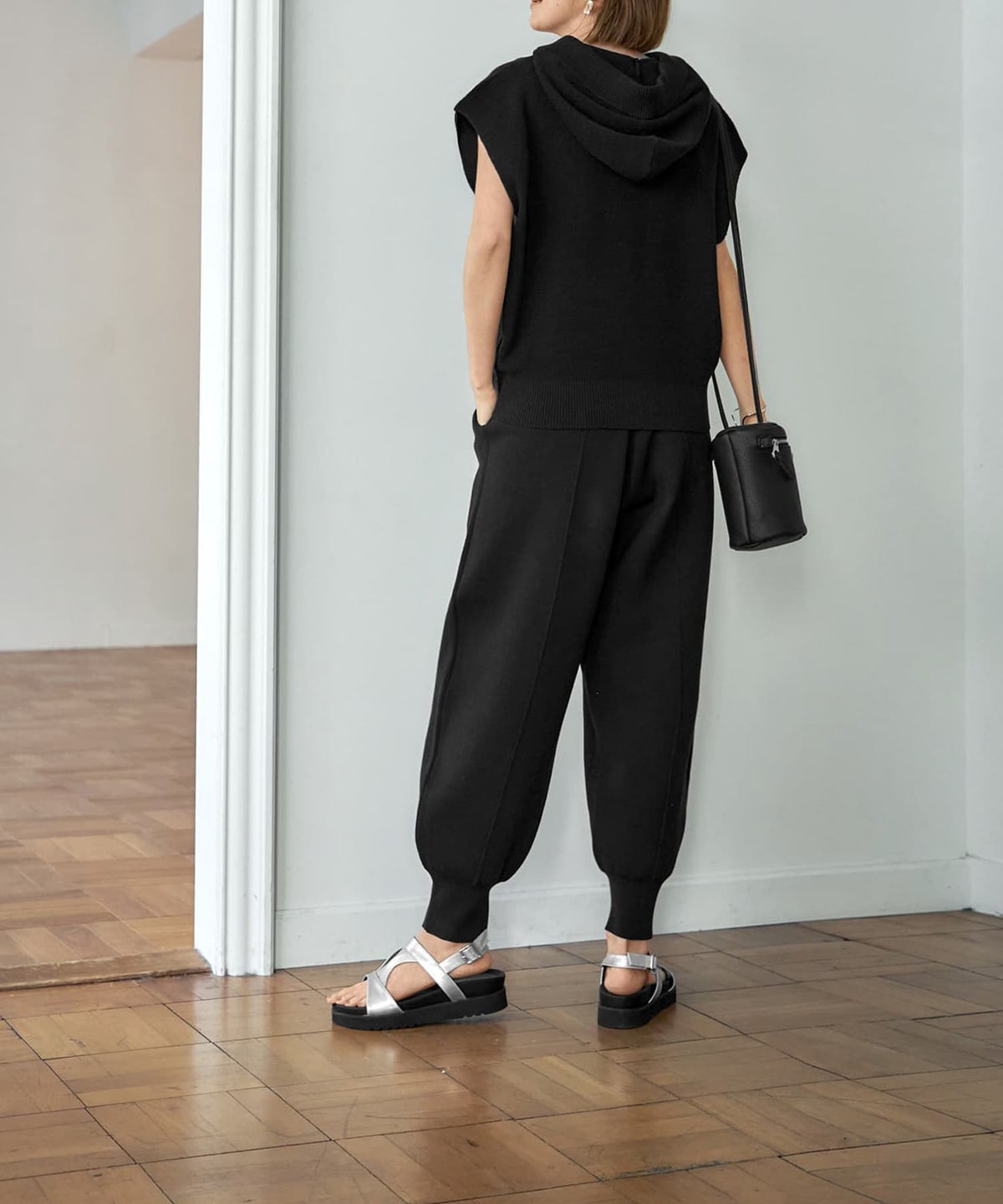 着用イメージ 166cm ブラック