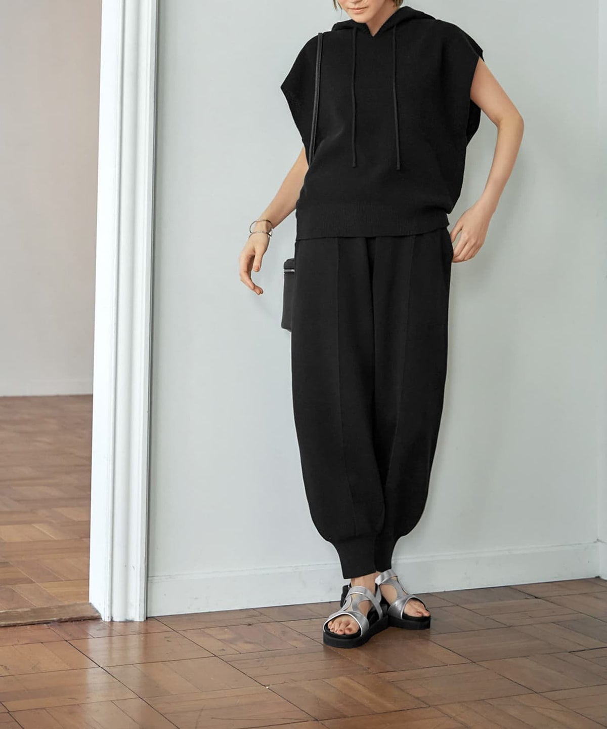 着用イメージ 166cm ブラック