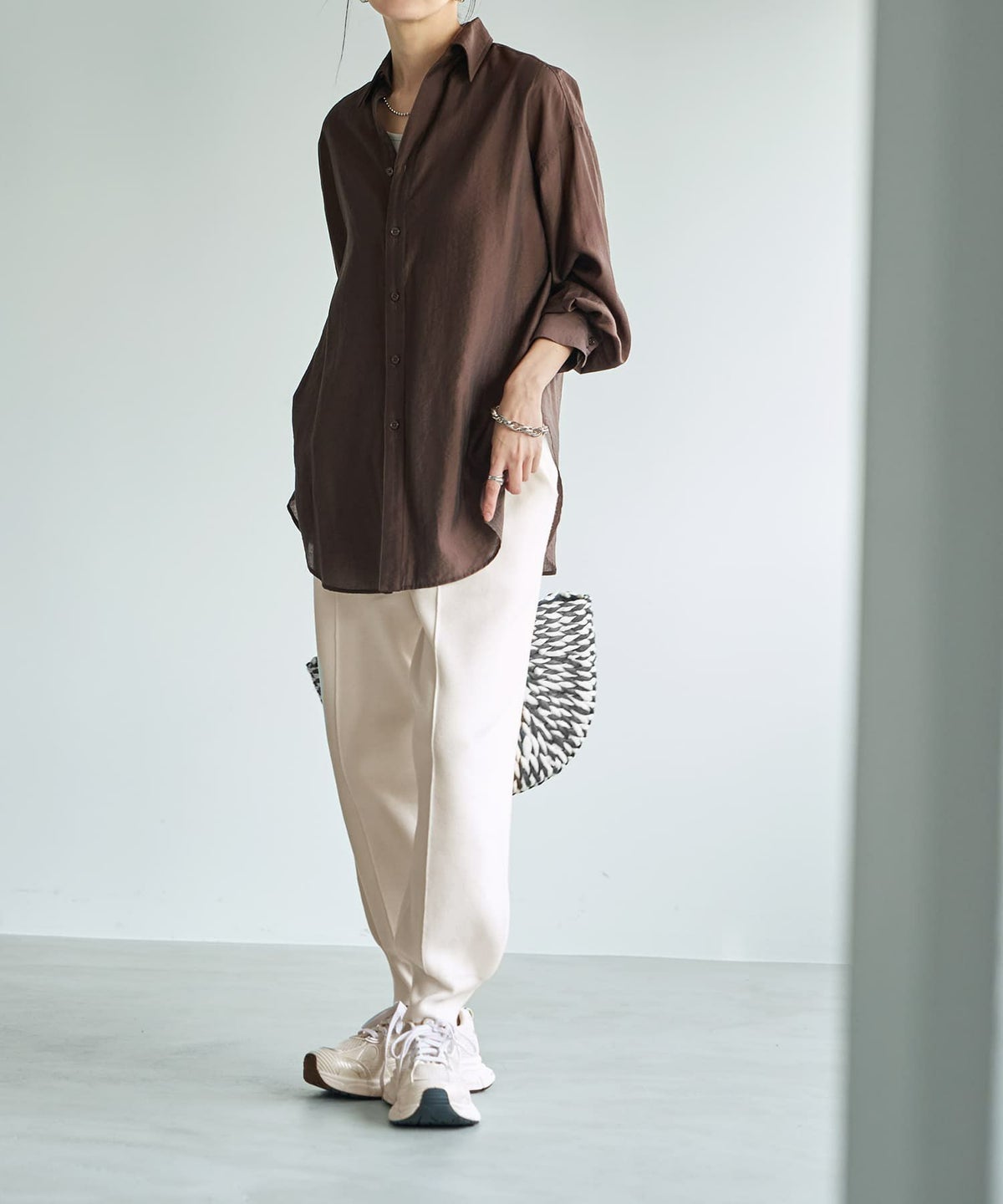 着用イメージ 165cm　ホワイト