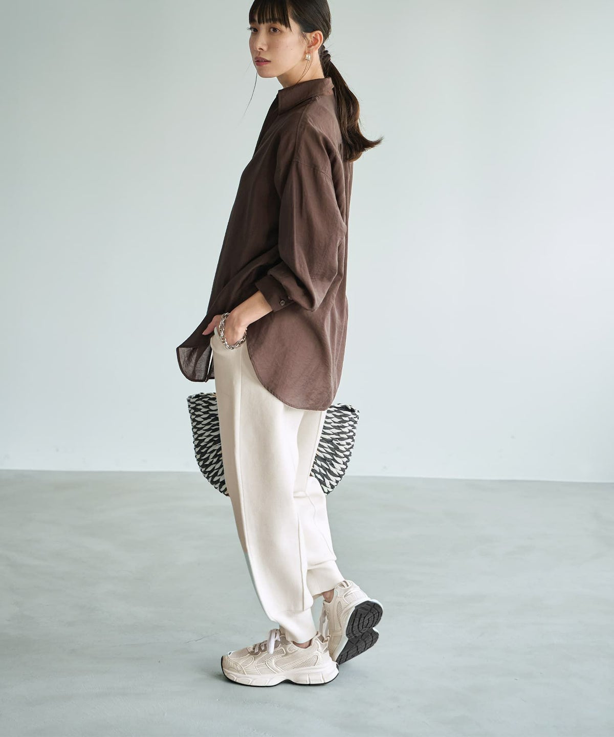 着用イメージ 165cm　ホワイト