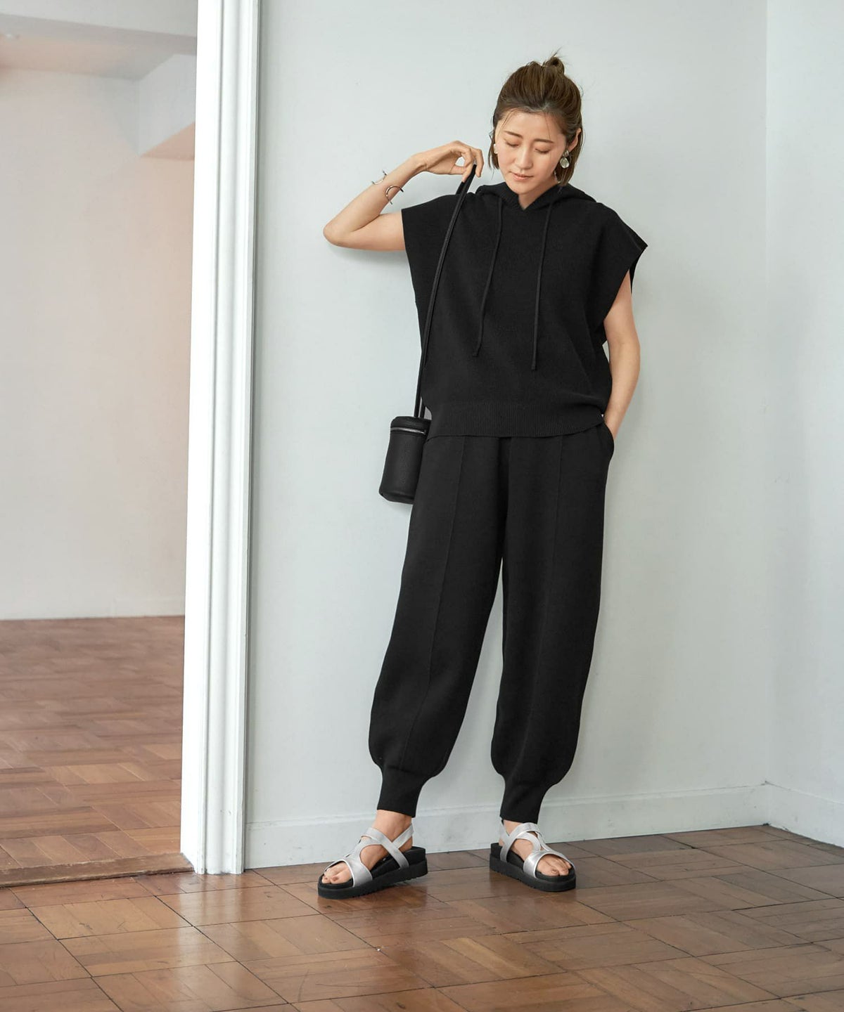 着用イメージ 166cm　ブラック