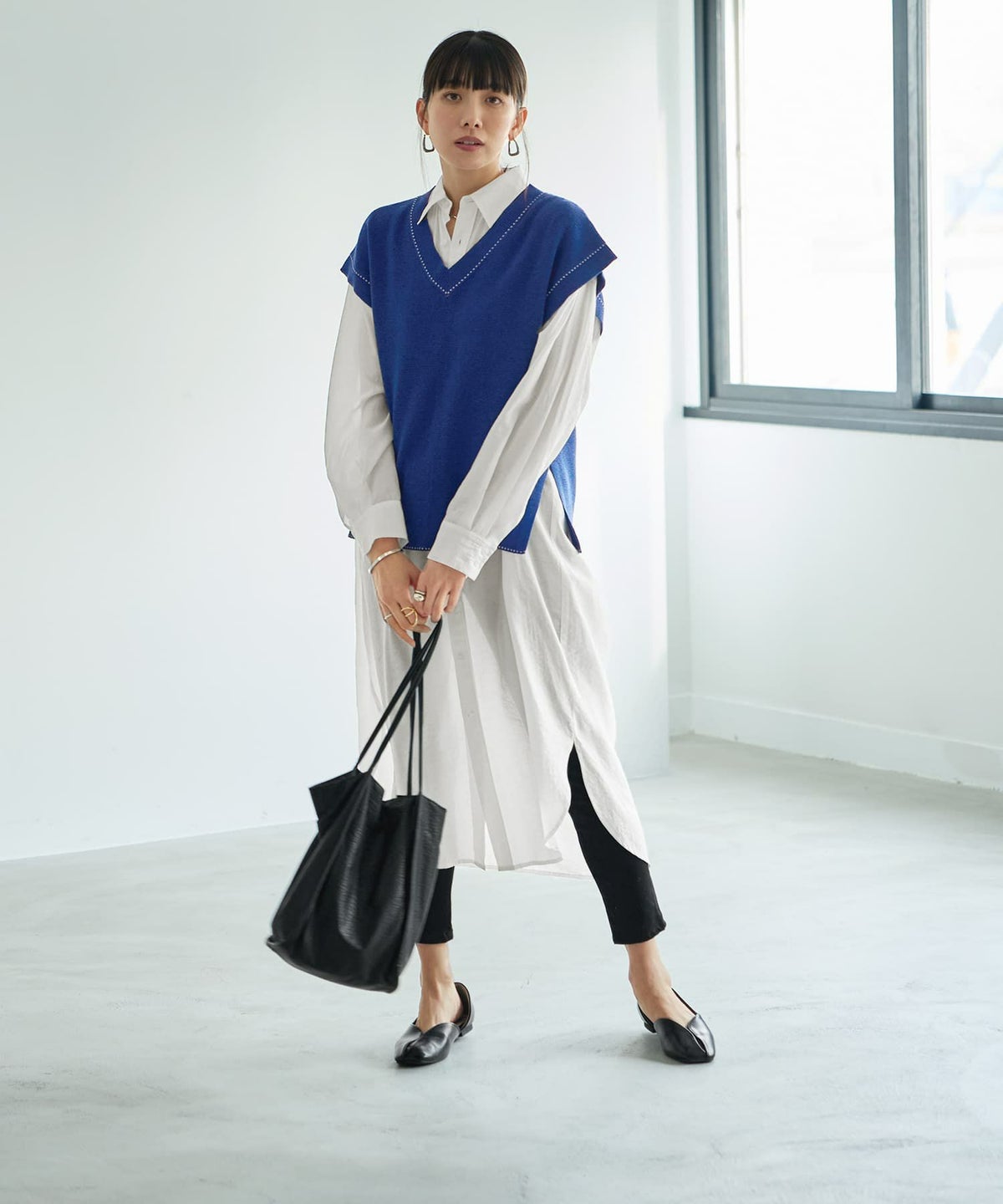 着用イメージ 165cm　ブルー