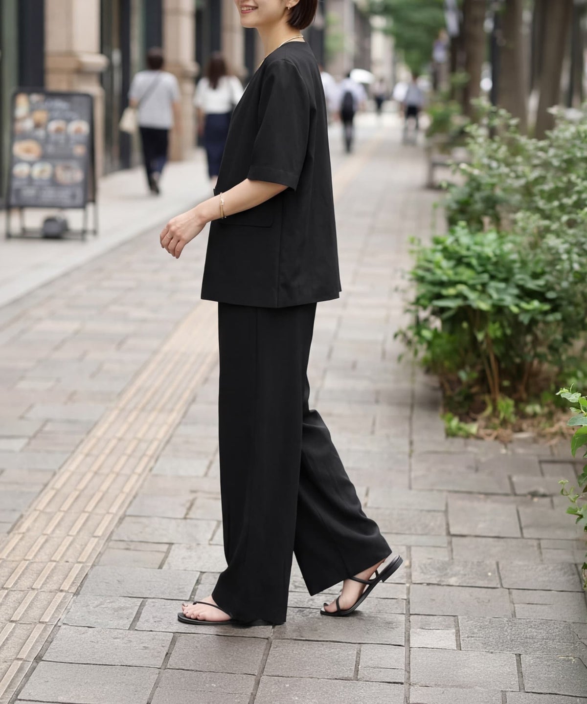 着用イメージ 163cm ブラック
