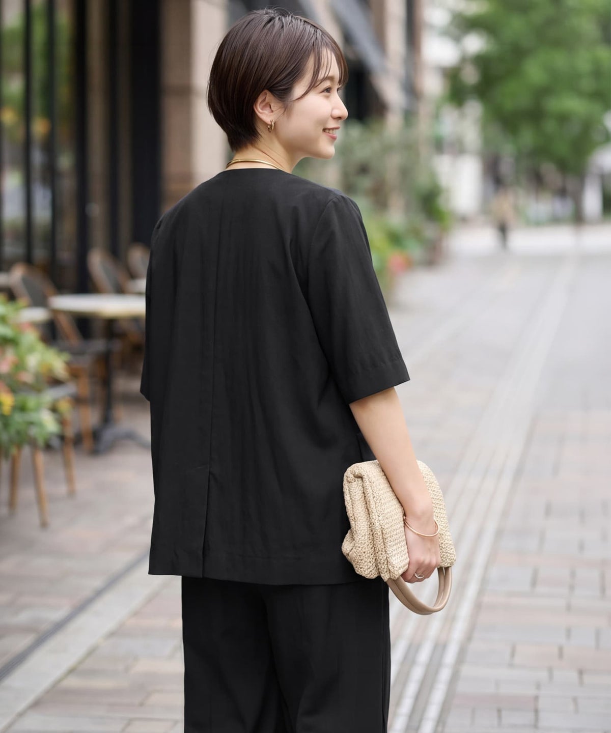 着用イメージ 163cm ブラック