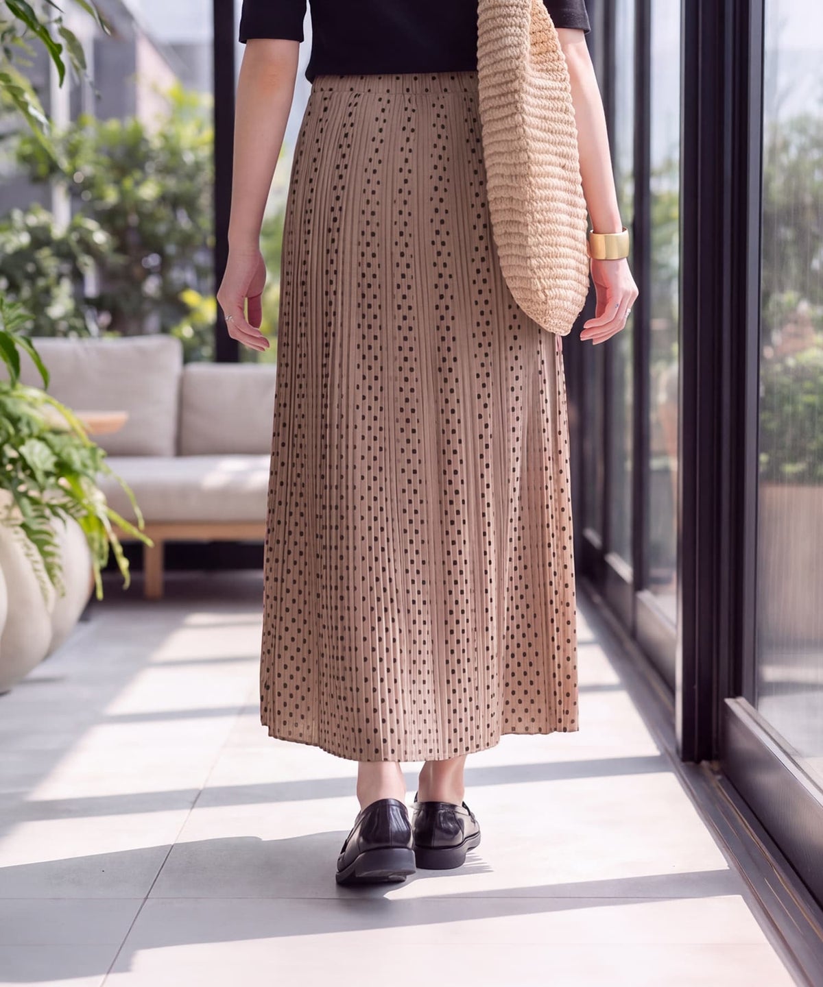 着用イメージ 163cm　ピンクベージュ