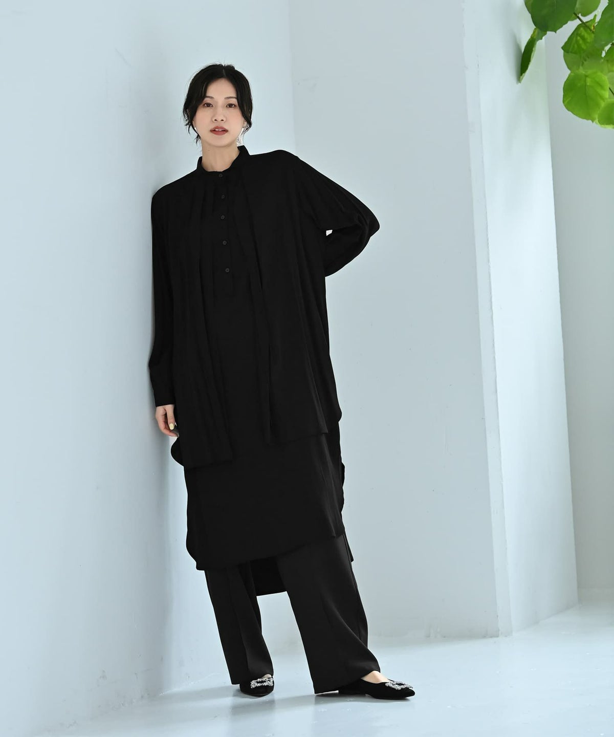 着用イメージ 172cm ブラック