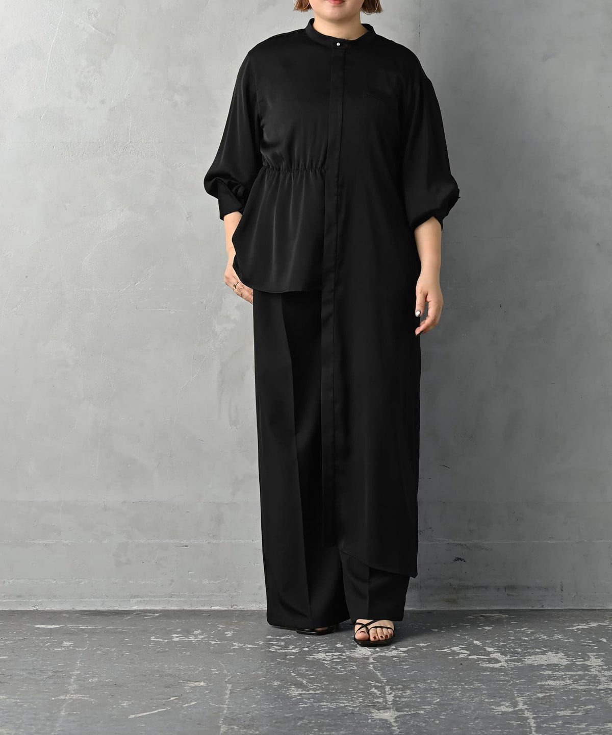 着用イメージ 163cm ブラック