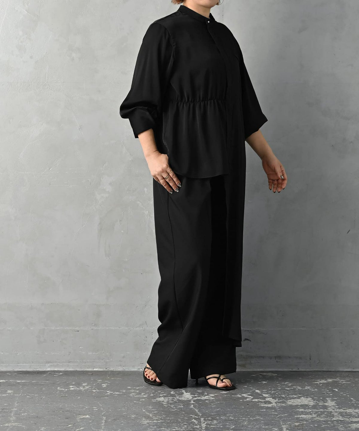 着用イメージ 163cm ブラック