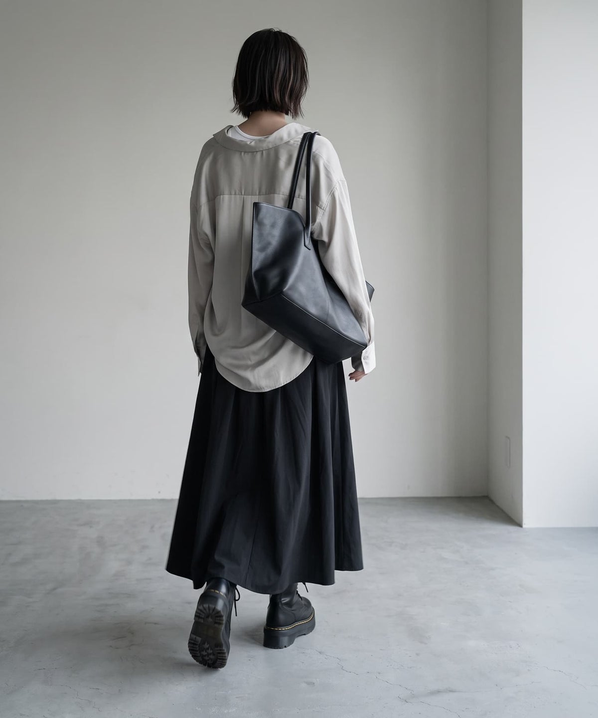 着用イメージ 170cm ライトグレー