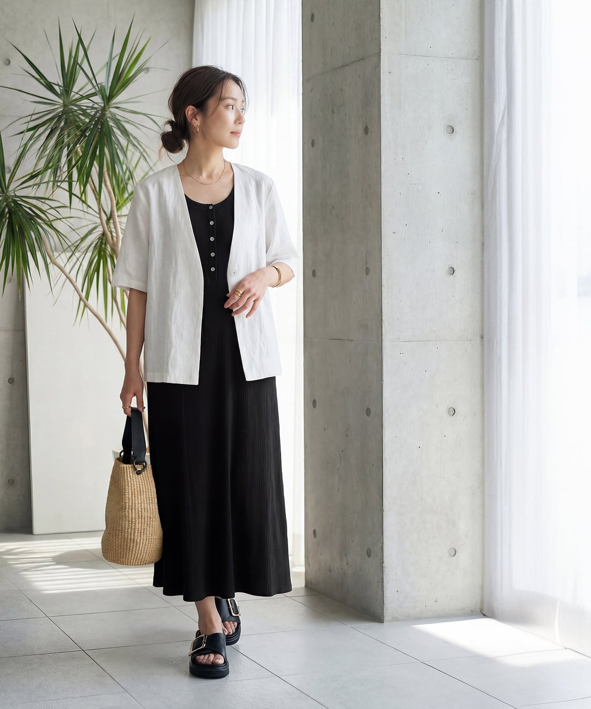 着用イメージ 164cm ホワイト