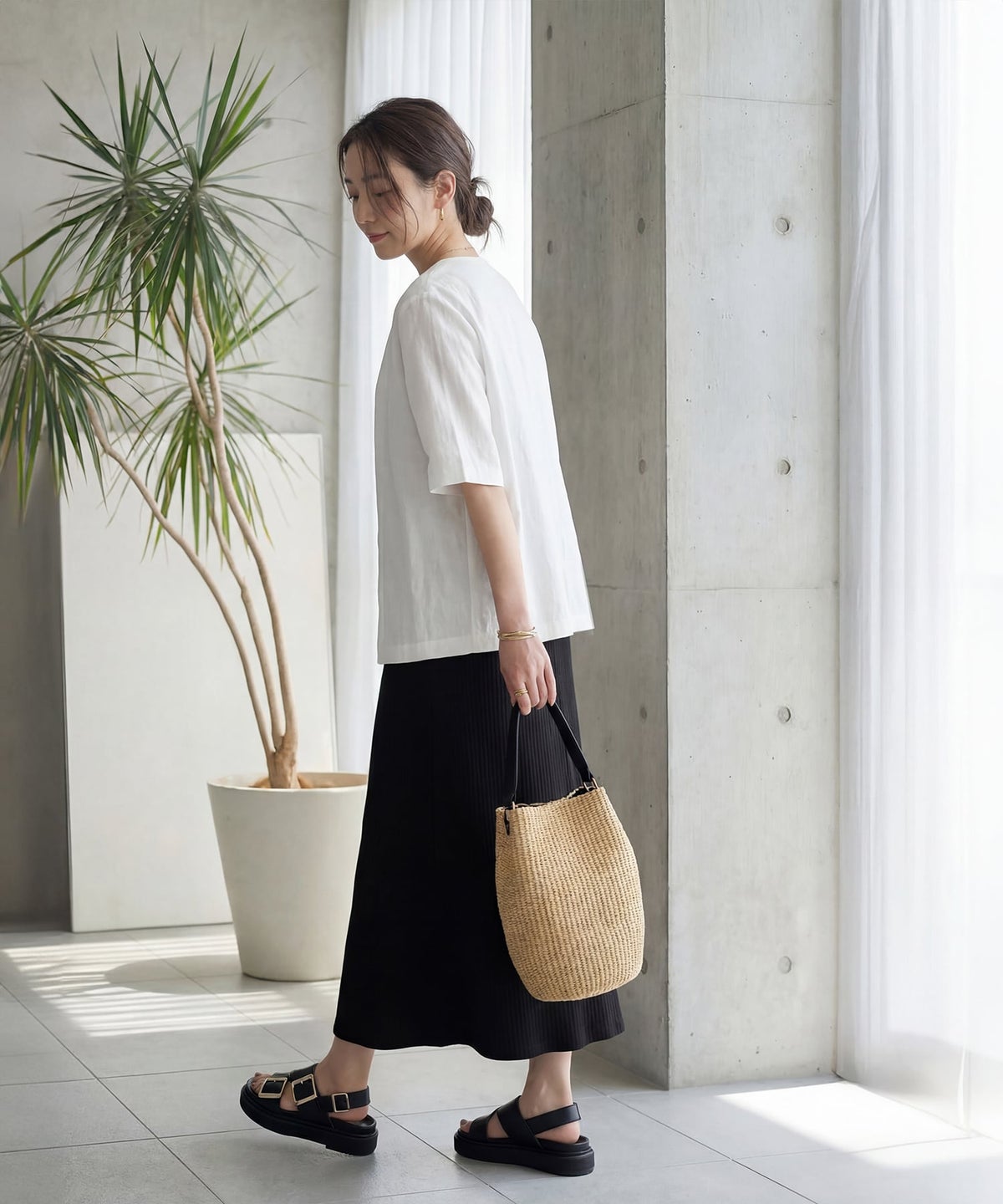 着用イメージ 164cm ホワイト