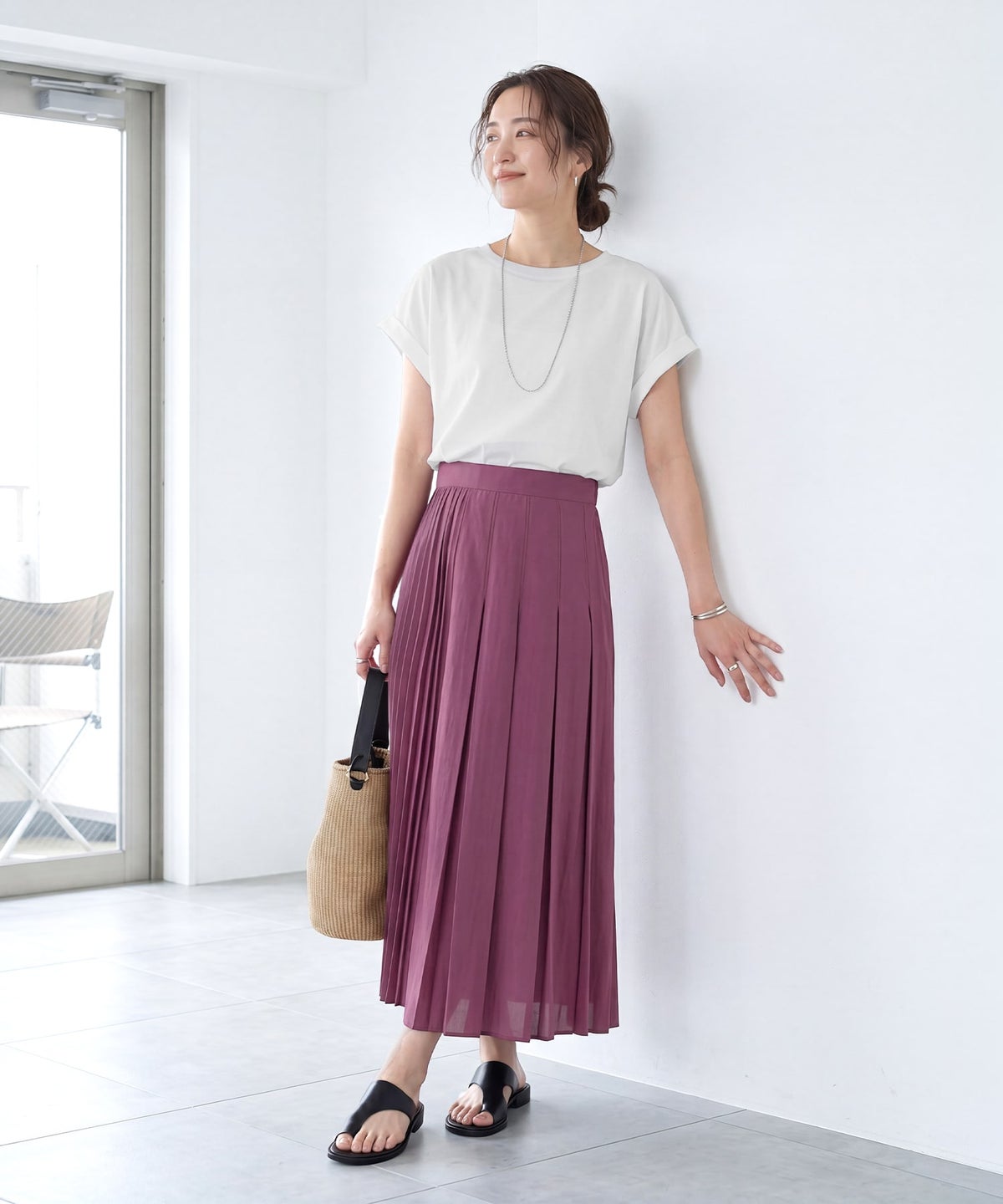 着用イメージ 163cm ダークオーキッド M