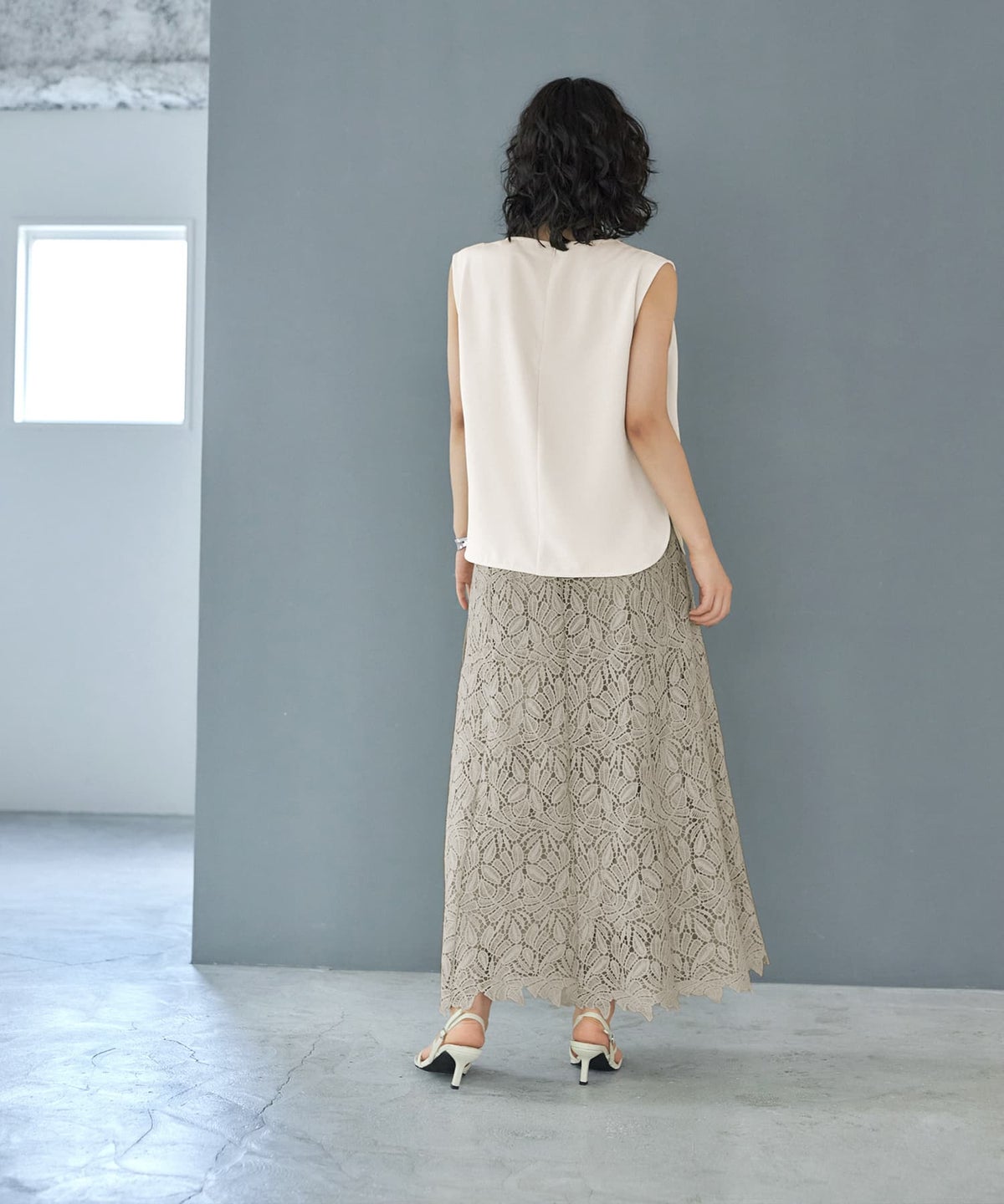 着用イメージ 167cm エクリュ