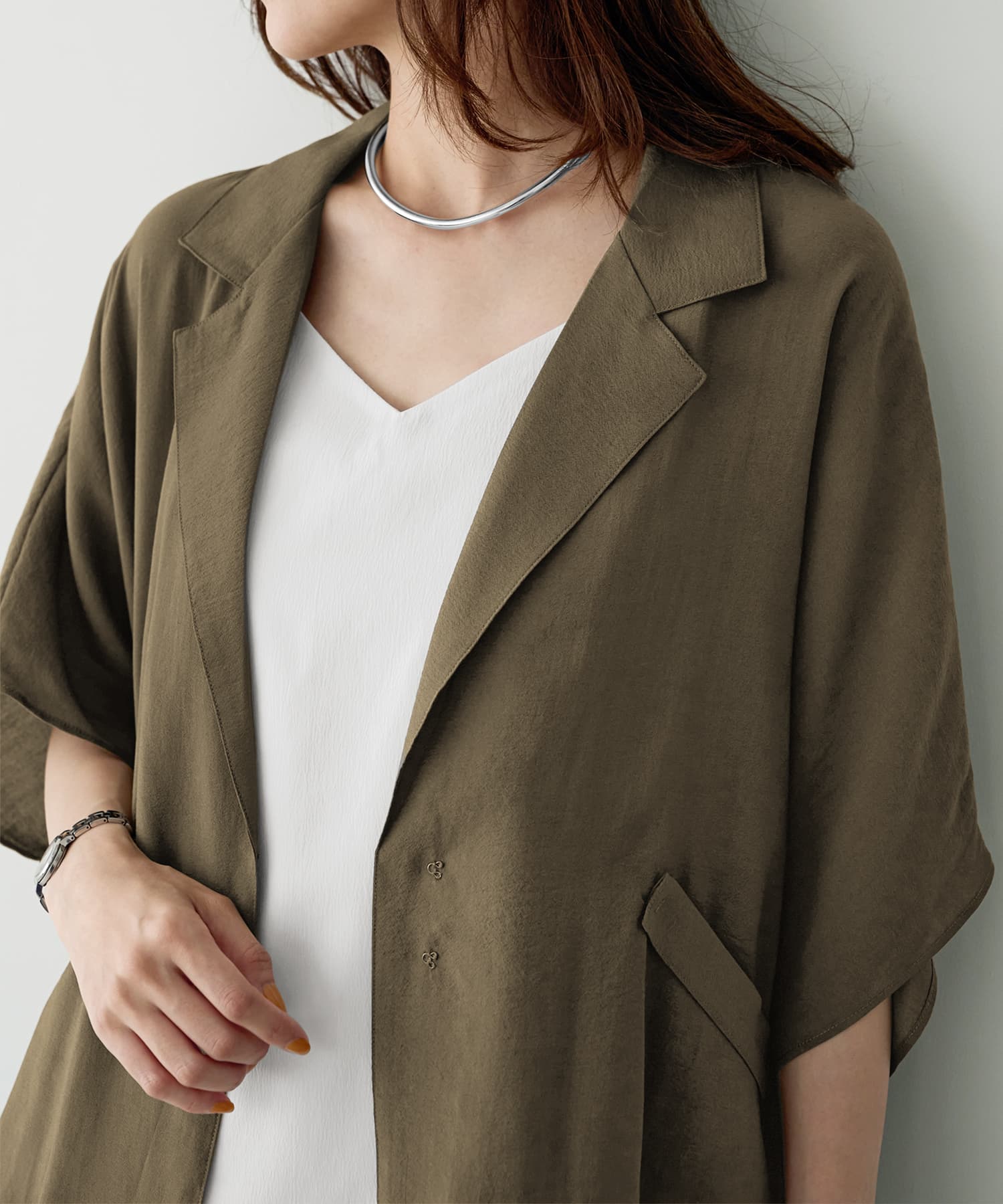 薄っすらシアーシャツジャケット | おしゃれな大人レディース