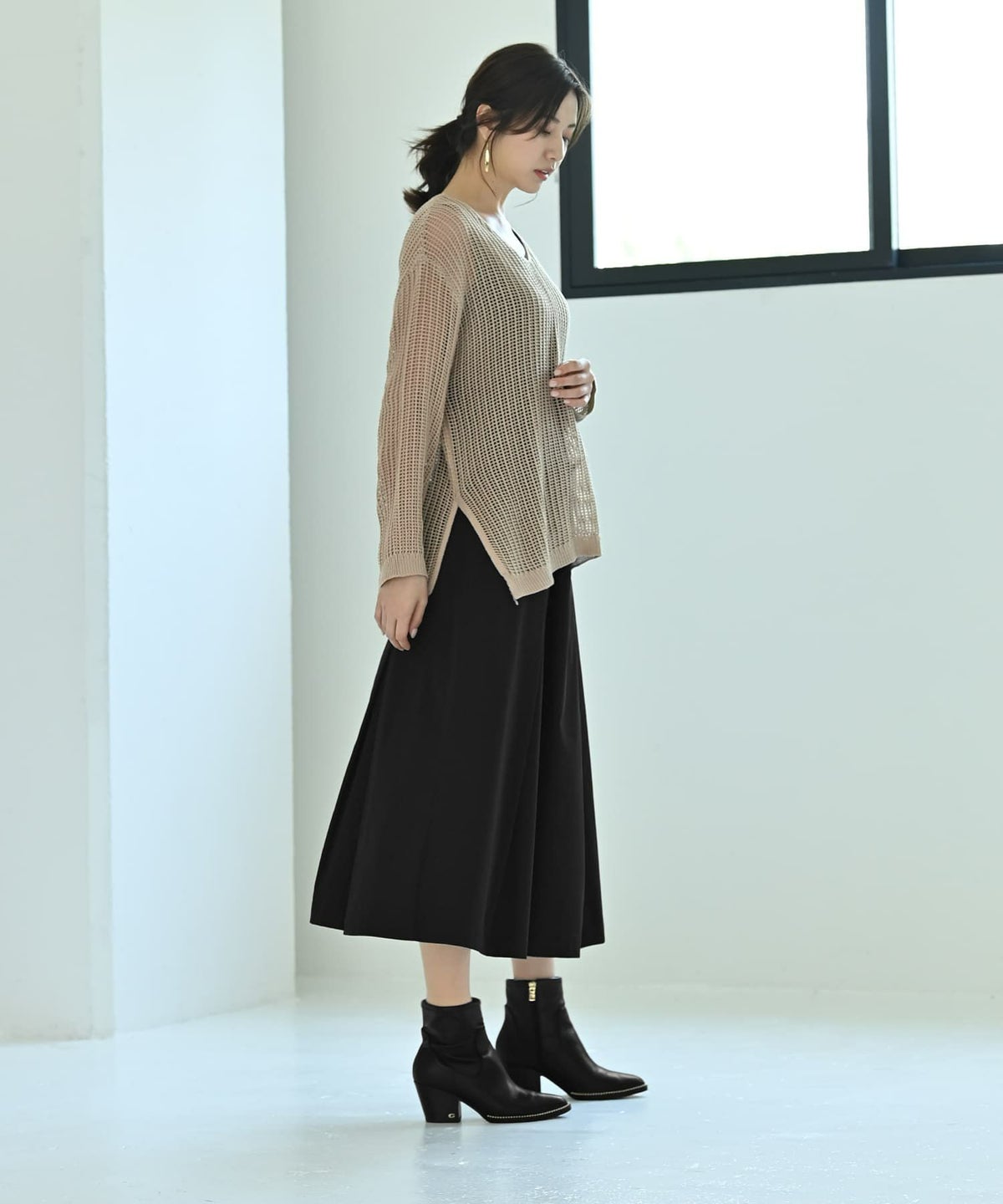 着用イメージ 172cm ブラック