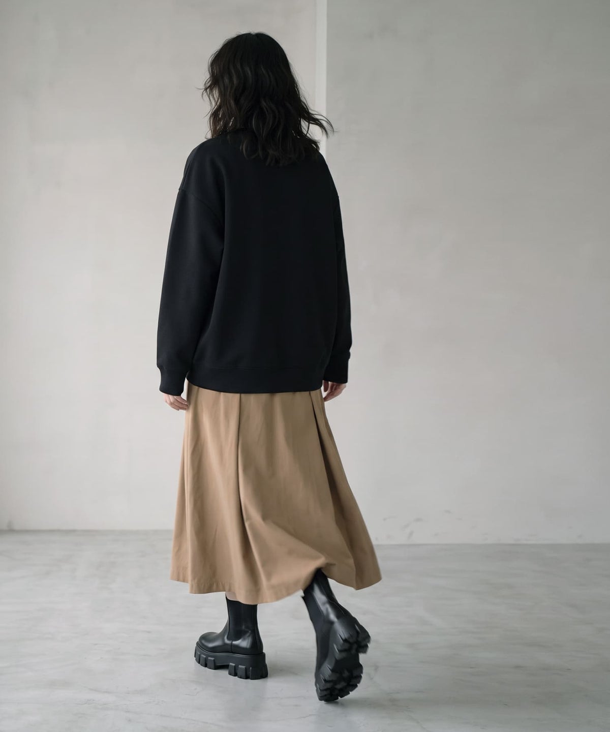 着用イメージ 170cm ベージュ