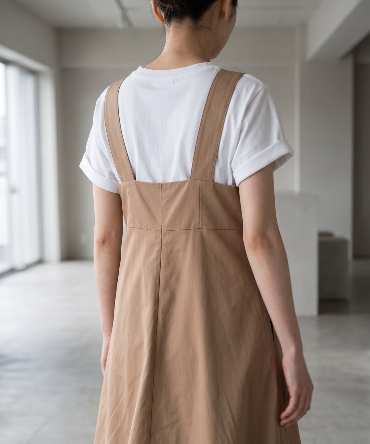 着用イメージ 170cm ベージュ