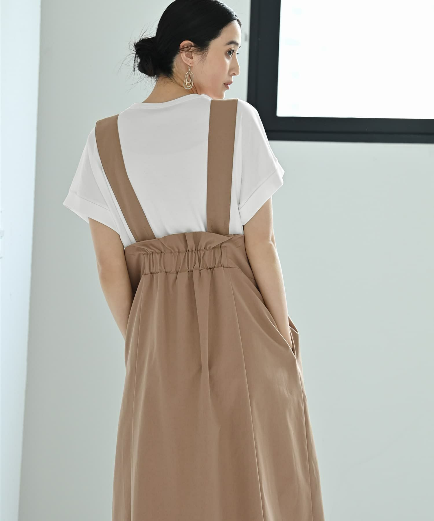 BLK001】フロントジップジャンパースカート | おしゃれな大人