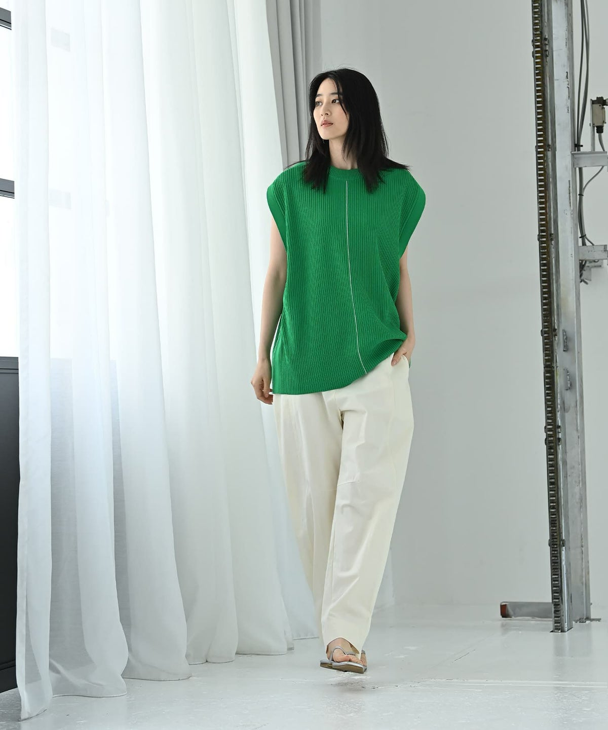 着用イメージ 170cm グリーン