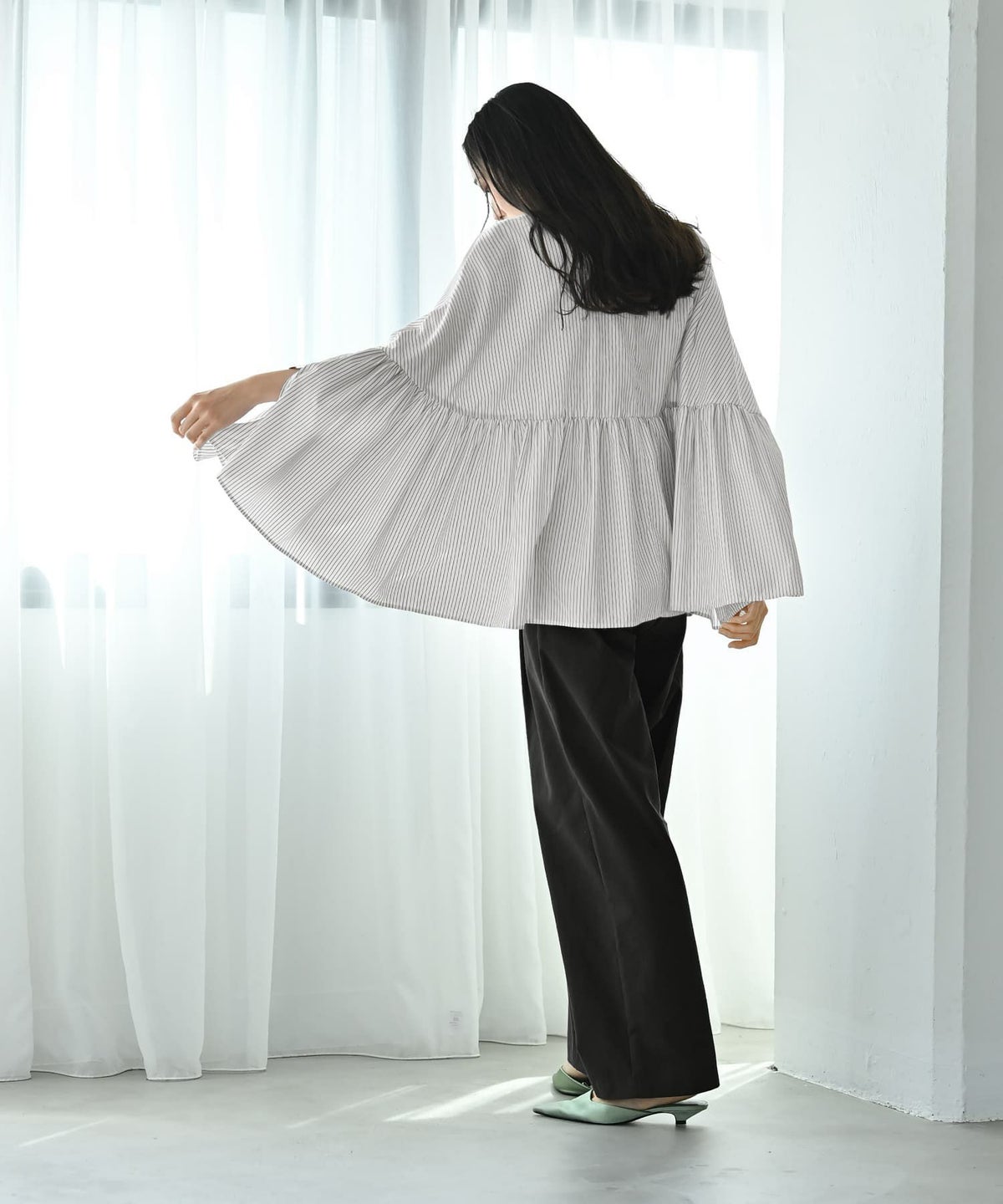 着用イメージ 169cm オフホワイト