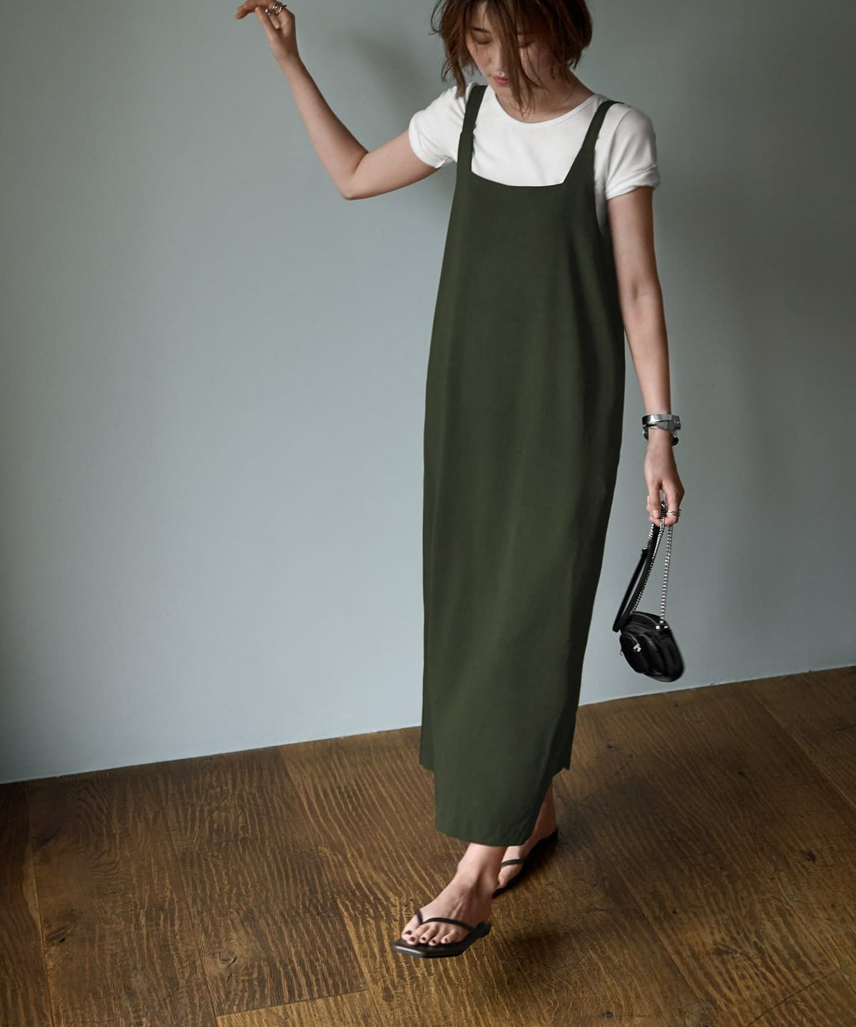 着用イメージ 166cm マッチャ