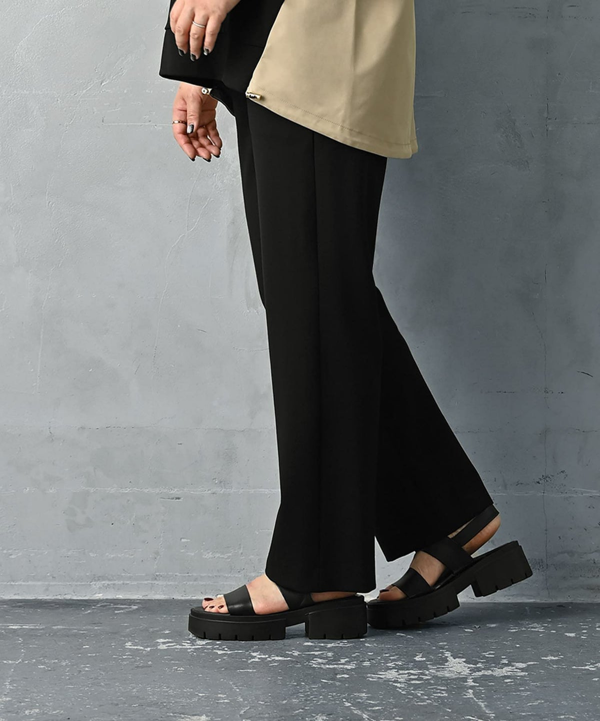 着用イメージ 163cm Regular ブラック