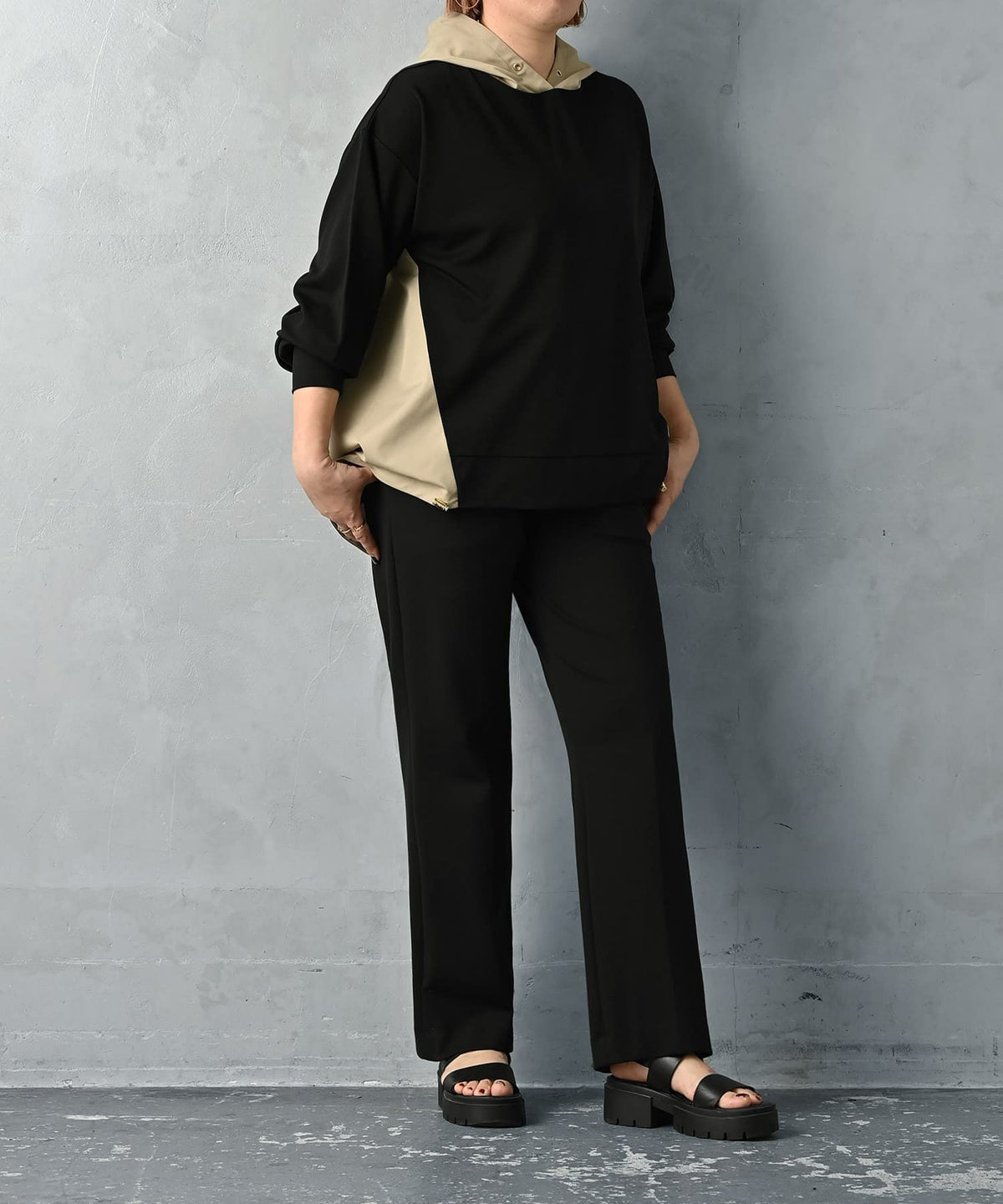 着用イメージ 163cm Regular ブラック