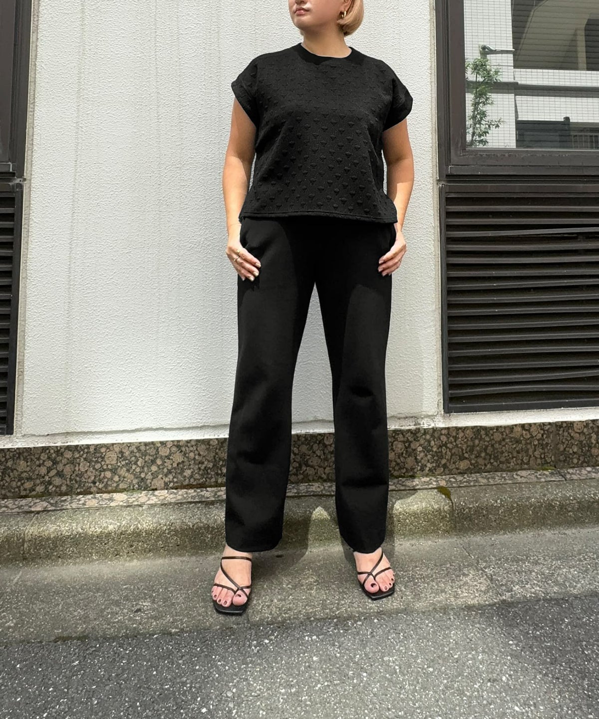 着用イメージ 163cm Regular ブラック