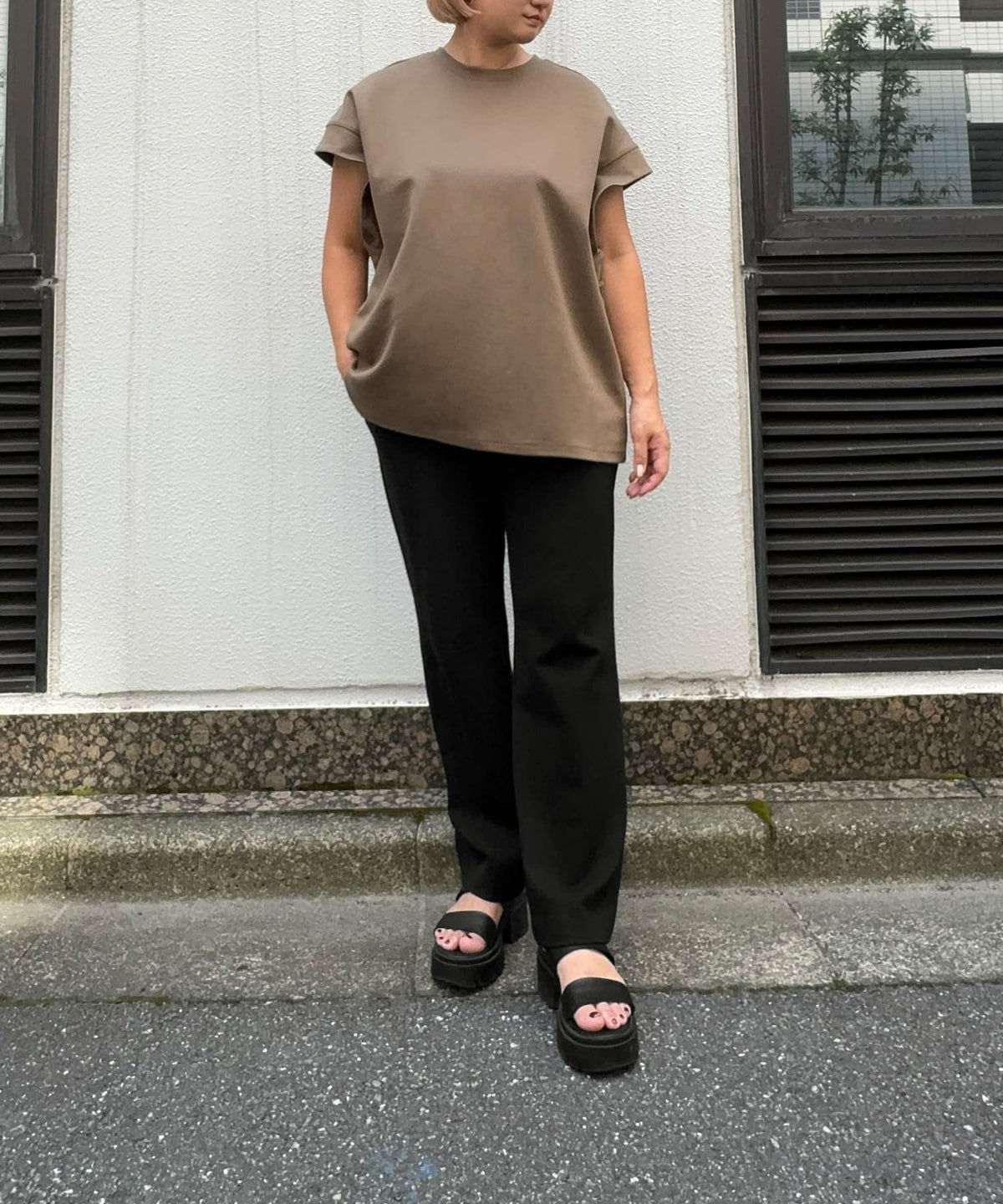 着用イメージ 163cm Regular ブラック